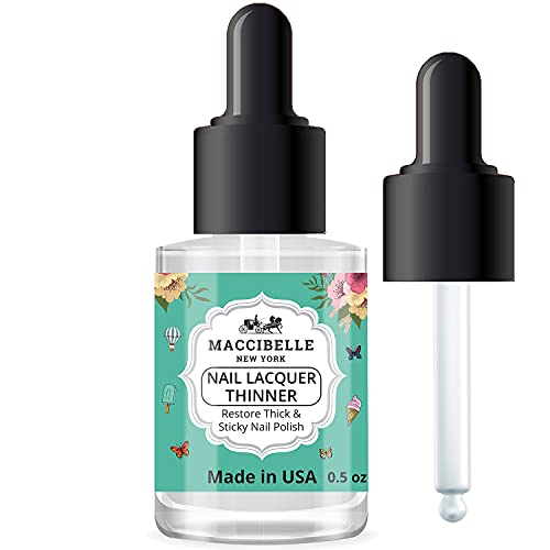 Maccibelle Nail Lacquer Thinner 0.5 oz - Thin and restore thick and goopy nai...