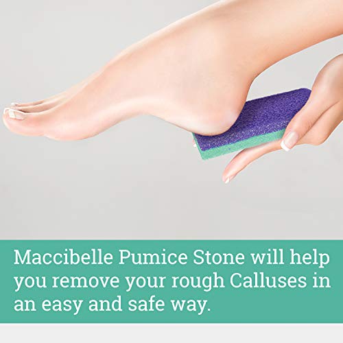 Maccibelle Salon Foot Pumice and Scrubber for Feet and Heels Callus and Dead ...