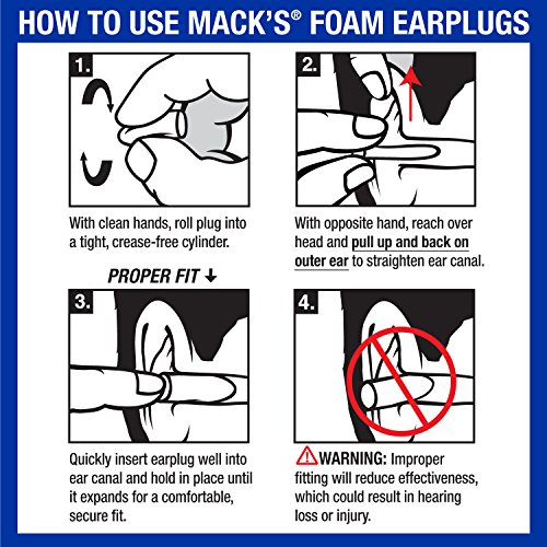 Mack's Dreamgirl Soft Foam Earplugs, 50 Pair, Pink - Small Ear Plugs for Slee...