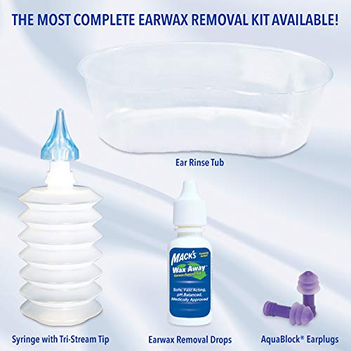 Mack's ProRinse Ear Wax Removal System - 0.5 FL OZ Ear Drops, Ear Plugs, Ear ...