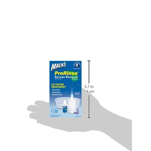 Mack's ProRinse Ear Wax Removal System - 0.5 FL OZ Ear Drops, Ear Plugs, Ear ...