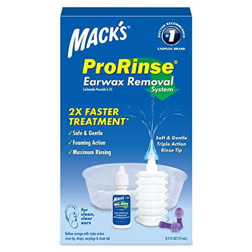 Mack's ProRinse Ear Wax Removal System - 0.5 FL OZ Ear Drops, Ear Plugs, Ear ...