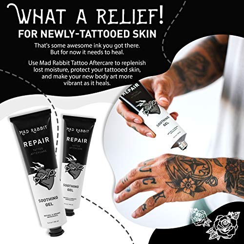 Mad Rabbit Repair - Tattoo Aftercare Soothing Gel and Moisturizer for New Tat...