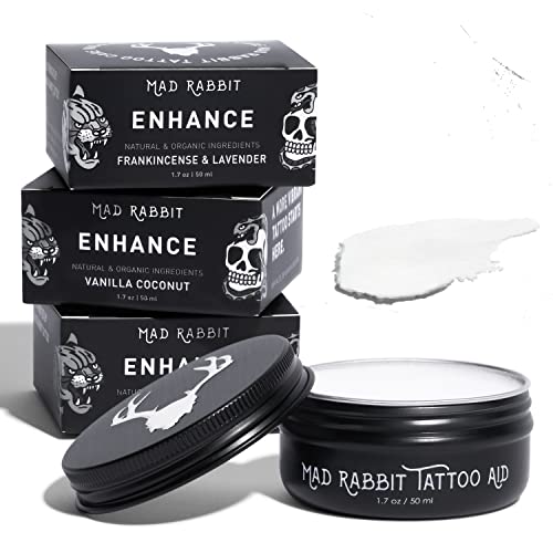 Mad Rabbit Tattoo Enhance Balm & Aftercare Cream, 1.7oz. Tattoo Brightener & ...