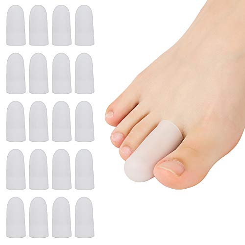 20 Pieces Gel Toe Cap, Silicone Toe Protector, Toe Guards for Feet, Protect T...