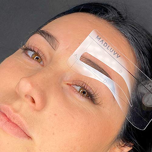 Best Eyebrow Shaping Stencil Kit, Set of 6 Plastic Reusable Stencils for Semi...