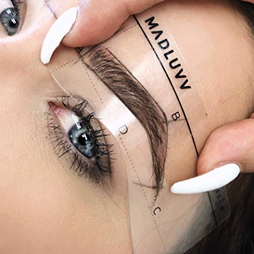Best Eyebrow Shaping Stencil Kit, Set of 6 Plastic Reusable Stencils for Semi...