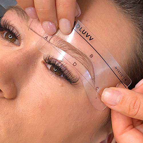 Best Eyebrow Shaping Stencil Kit, Set of 6 Plastic Reusable Stencils for Semi...