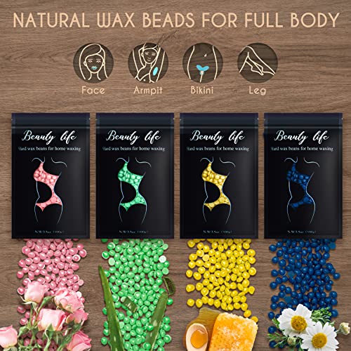 Madors Waxing Kit for Women Heating Ring Wax Warmer Wax Kit for Hair Removal ...