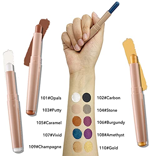 MAEPEOR Matte Eyeshadow Stick Putty Cream Eyeshadow Pen Waterproof and Long L...