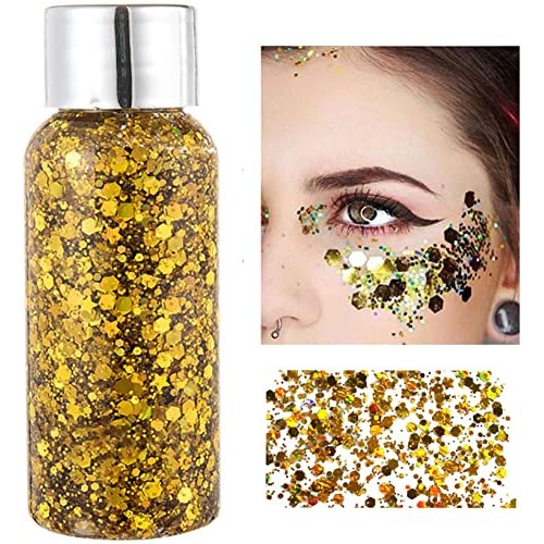 MAEPEOR Mermaid Sequins Chunky Body Glitter Gel 9 Colors Holographic Long-Las...