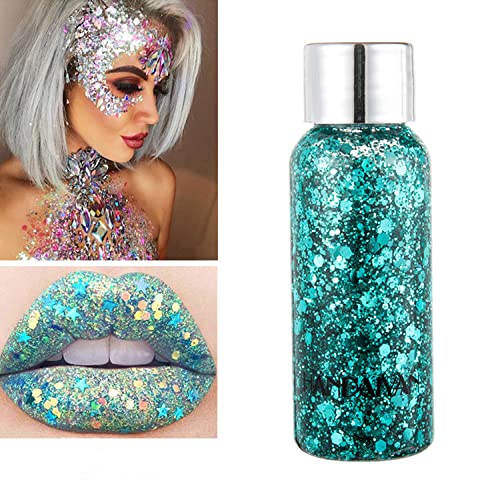MAEPEOR Mermaid Sequins Chunky Body Glitter Gel 9 Colors Holographic Long-Las...