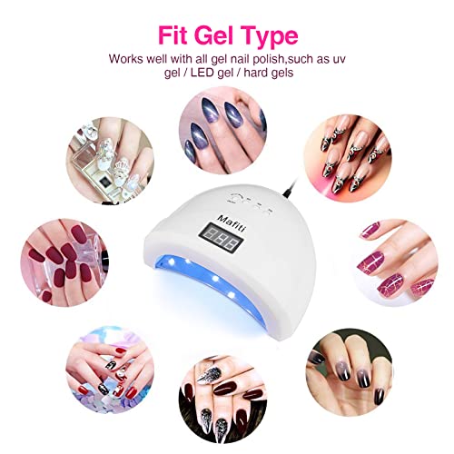 UV LED Nail Lamp,Mafiti Nail Dryer 48W Gel Nail Polish UV LED Light with 4 Ti...