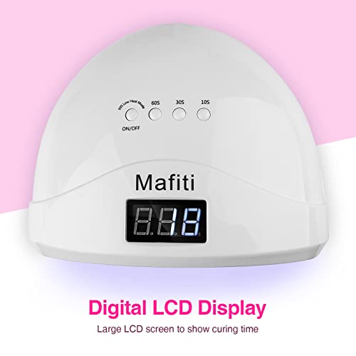 UV LED Nail Lamp,Mafiti Nail Dryer 48W Gel Nail Polish UV LED Light with 4 Ti...