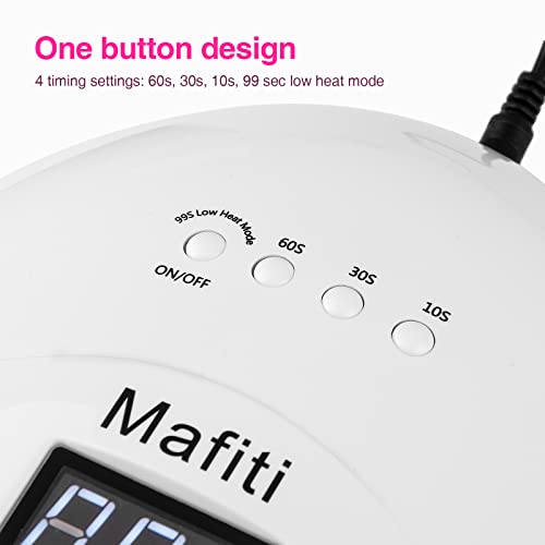 UV LED Nail Lamp,Mafiti Nail Dryer 48W Gel Nail Polish UV LED Light with 4 Ti...