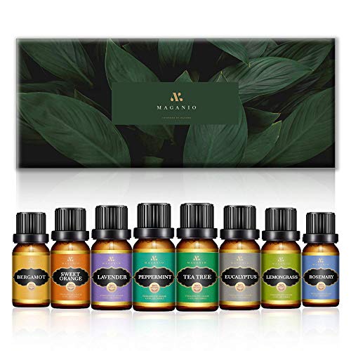 MAGANIO Classic Essential Oils Gift Set Top 8 [Selected A+ Plants] 100% Pure ...