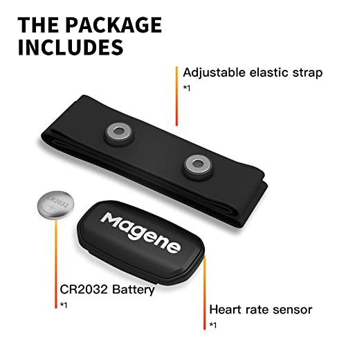 Magene H303 Heart Rate Monitor, Heart Rate Sensor Chest Strap, Protocol ANT+/...