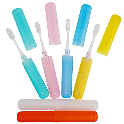 Maggift Travel Toothbrush Case Holder pack of 6 Portable Toothbrush Storage a...