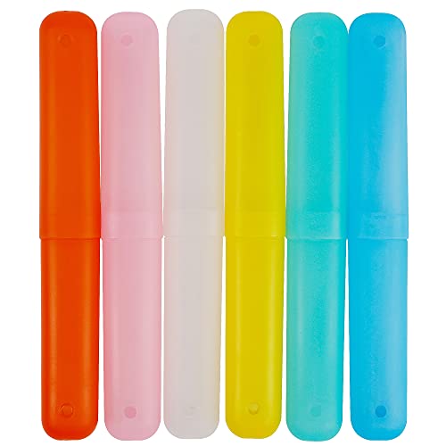 Maggift Travel Toothbrush Case Holder pack of 6 Portable Toothbrush Storage a...