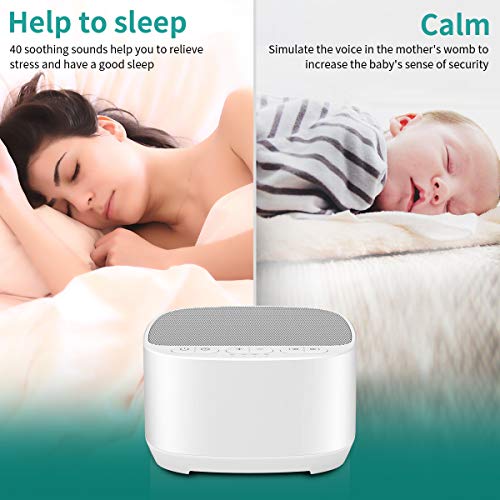 Magicteam Sleep Sound White Noise Machine with 40 Natural Soothing Sounds and...