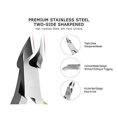 Cuticle Trimmer with Cuticle Pusher - MagicYee Chameleon Cuticle Cutter Cutic...