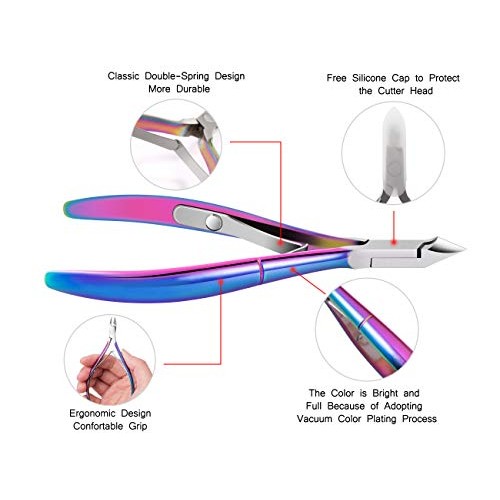 Cuticle Trimmer with Cuticle Pusher - MagicYee Chameleon Cuticle Cutter Cutic...