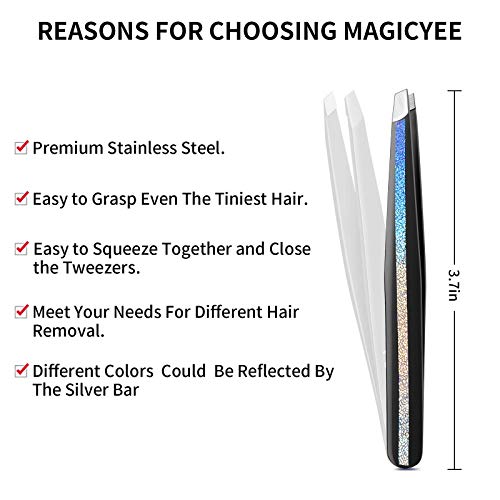 Tweezers for Eyebrows- MagicYee 1 Pack Professional Tweezers For Women Tweeze...
