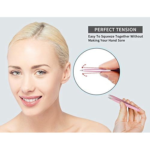 Tweezers Set-MagicYee 4pcs Tweezers for Eyebrows Tweezers for Women and Girls...