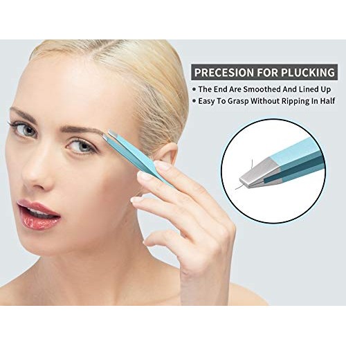 Tweezers Set-MagicYee 4pcs Tweezers for Eyebrows Tweezers for Women and Girls...