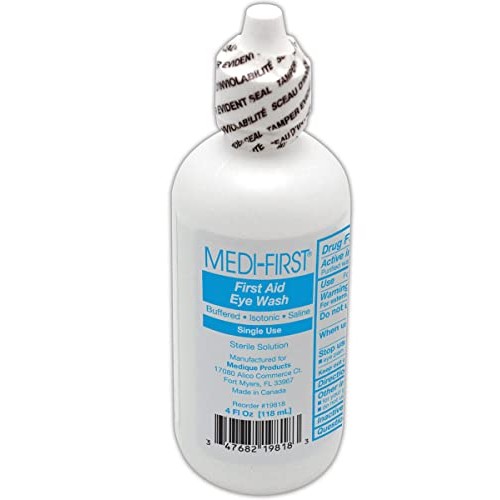 Medi-First Eye Irrigation Solution | 4 Ounce Plastic Bottle