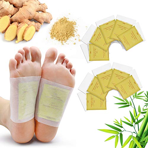 MAGUJA Foot Pads 100PCS Relief Stress Foot Pads Care Natural Ginger Powder fo...