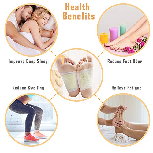 MAGUJA Foot Pads 100PCS Relief Stress Foot Pads Care Natural Ginger Powder fo...