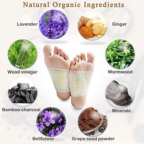 MAGUJA Foot Pads 100PCS Relief Stress Foot Pads Care Natural Ginger Powder fo...