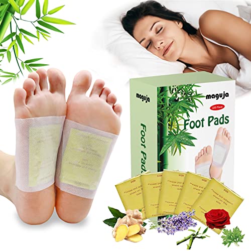 MAGUJA Foot Pads 100PCS Relief Stress Foot Pads Care Natural Ginger Powder fo...