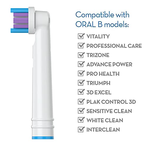 Replacement Toothbrush Heads for Oral-B, 4 Pack Replacement Heads Compatible ...