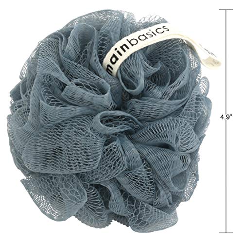 MainBasics Bath Shower Loofah Sponge Pouf Body Scrubber Exfoliator (Set of 3)