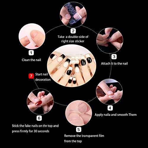 MiaoWu 20 Sheets/lot(480 pcs) Jelly Gel Double-Side Glue Nail Sticker Adhesiv...