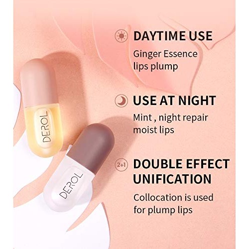 2 Pcs Lip Plumper,Natural Lip Plumper,Lip Enhancer&Lip Care Serum for Fuller ...