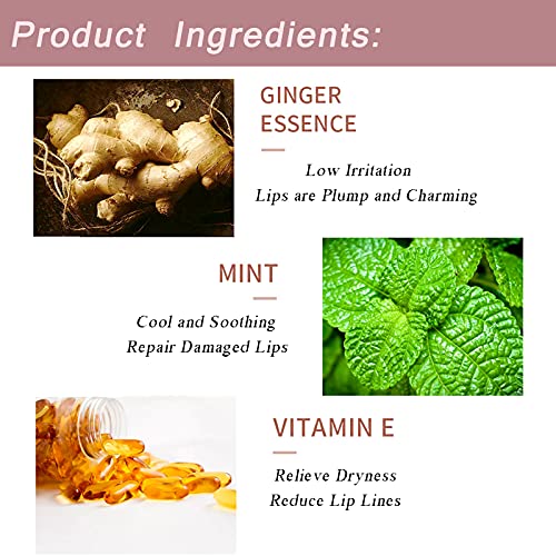 2 Pcs Lip Plumper,Natural Lip Plumper,Lip Enhancer&Lip Care Serum for Fuller ...