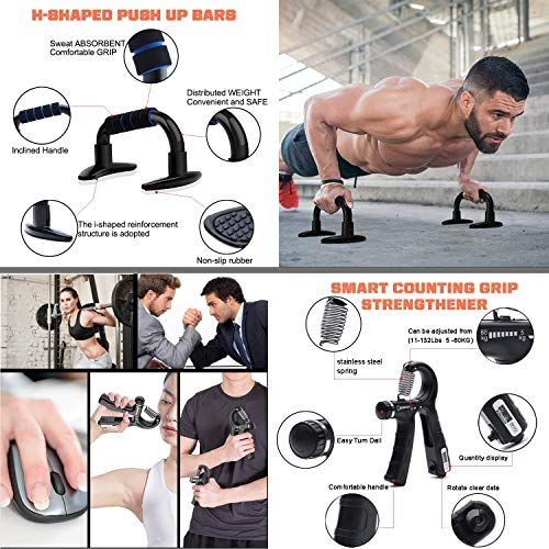 Resistance Bands Set Workout Bands，8-in-1 Ab Wheel Roller Kit with Knee Pad,...