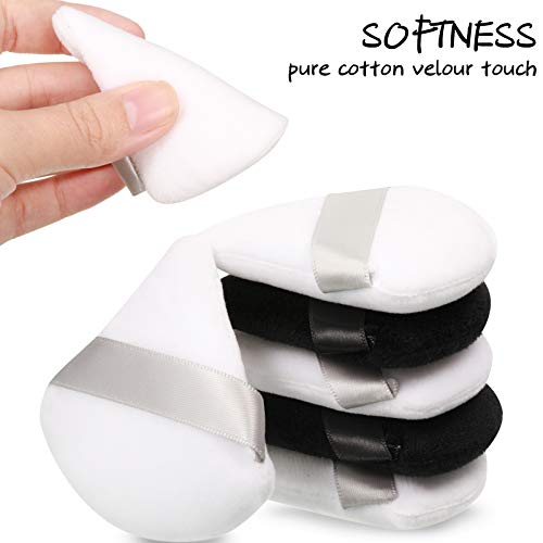 10 Pieces Pure Powder Puff Face Triangle Soft Makeup Powder Puff for Loose Po...