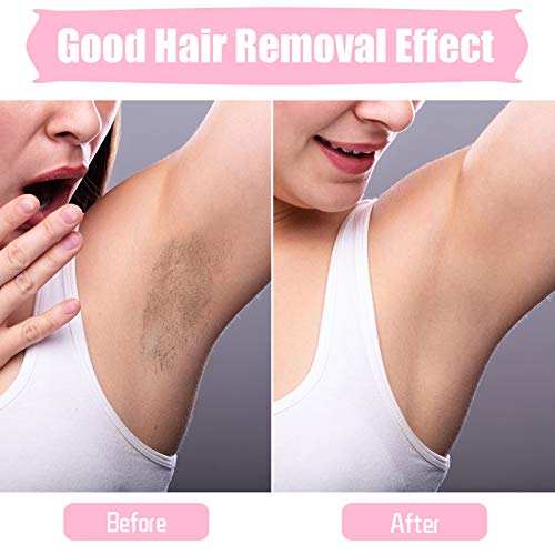 100 Pieces Pink Wax Strips Hair Removal Non Woven Waxing Strips Wax Paper She...