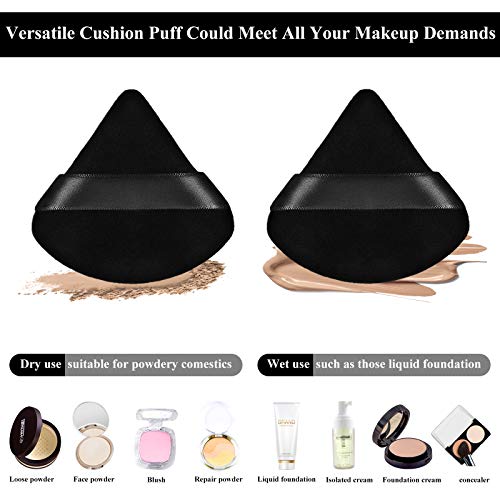 12 Pieces Powder Puff Face Triangle Makeup Puff for Loose Powder Soft Body Co...