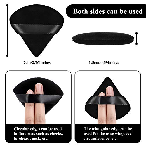 12 Pieces Powder Puff Face Triangle Makeup Puff for Loose Powder Soft Body Co...
