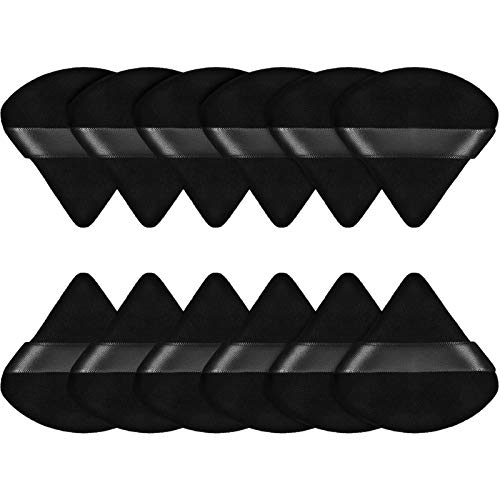 12 Pieces Powder Puff Face Triangle Makeup Puff for Loose Powder Soft Body Co...