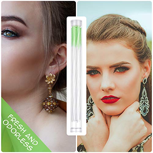 180 Pieces Earrings Hole Cleaner, Rose Fragrance Odor Removal Ear Care Kit, P...