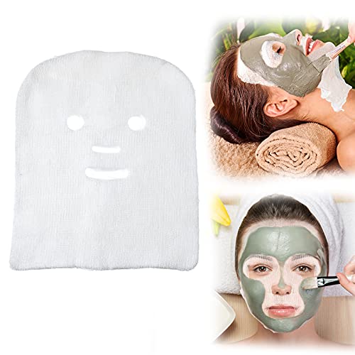 200 Pieces Pre-cut Gauze Facial Mask White Gauze Mask Skin Fiber Paper High F...