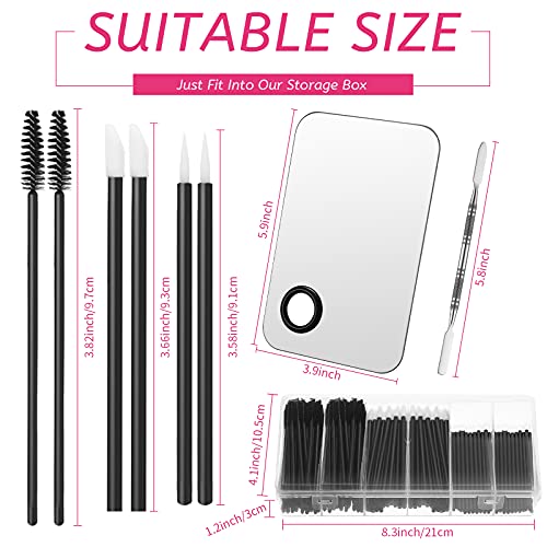 260 Pieces Disposable Makeup Tools Kit, Eyeliner Brushes Mascara Wands Lipsti...
