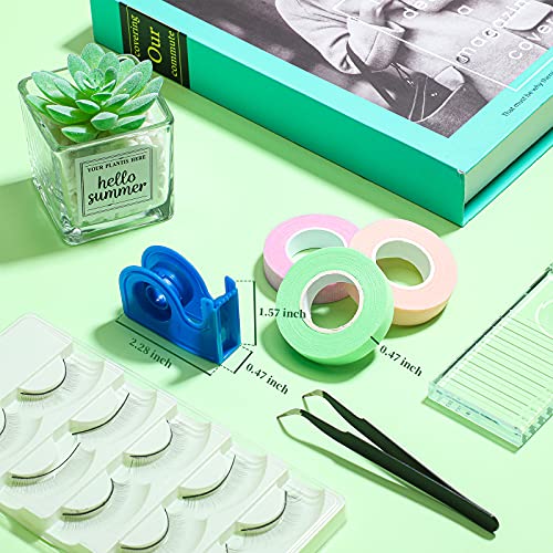3 Rolls Lash Tape Eyelash Tape for Eyelash Extension with Blue Plastic Tape D...