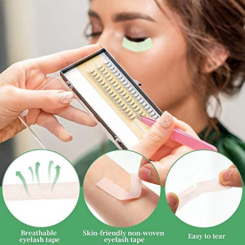 3 Rolls Lash Tape Eyelash Tape for Eyelash Extension with Blue Plastic Tape D...